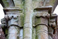 Shell-like carvings on columns at Boyle Abbey. Knocknashee, Ireland.