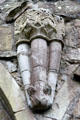Carved corbel with winged motif at Boyle Abbey. Knocknashee, Ireland.
