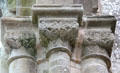 Carved nave columns with foliage at Boyle Abbey. Knocknashee, Ireland.