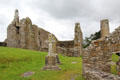 Cathedral ruins at Clonmacnoise. Ireland.