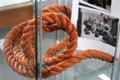 Coil of rope used for oakum picking by residents at Irish Workhouse Centre. Portumna, Ireland