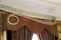 Curtain pelmet in form of serpent in sitting room at Strokestown Park. Vesnoy, Ireland.