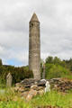 Round tower at Glendalough. Ireland.