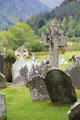 Gravestones at Glendalough. Ireland.