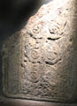 Medieval Christian tombstone at Glendalough Visitor Centre. Ireland.