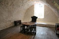 Room with arched ceiling at Ballyhack Castle. Ireland.