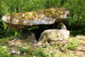Replica of Megalithic portal tomb at Irish National Heritage Park. Ireland.