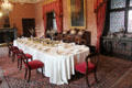 State dining room at Kilkenny Castle. Ireland.