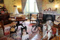 Nursery with display of toys, piano & chest at Kilkenny Castle. Ireland.