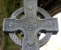 Detail of Celtic stone cross at Jerpoint Abbey. Ireland.