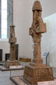 Plaster replicas of high crosses from Ahenny in County Tipperary used during world tour to publicize unique Irish art heritage at Medieval Mile Museum. Kilkenny, Ireland.