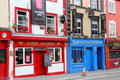 Colorful heritage buildings along Parliament St. Kilkenny, Ireland.