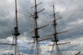Masts of Dunbrody Famine Ship. New Ross, Ireland