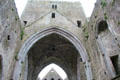 Ruins of cathedral central tower at Rock of Cashel. Cashel, Ireland.