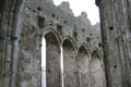 Cathedral nave arches at Rock of Cashel. Cashel, Ireland.