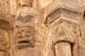 Carvings on columns in Cormac's Chapel at Rock of Cashel. Cashel, Ireland.