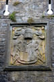 Coat of arms over entrance door at Cahir Castle. Cahir, Ireland.