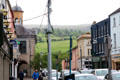 Sarsfield streetscape with Main Guard. Clonmel, Ireland.