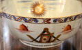 Porcelain bowl with Masonic symbols at Bishop's Palace. Waterford, Ireland.