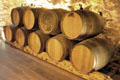 Wine barrels representing Waterford's Medieval wine trade at Museum of Treasures. Waterford, Ireland.