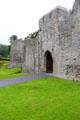 Ruined walls of Desmond Castle. Adare, Ireland.