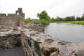Maigue River & ruins of Desmond Castle. Adare, Ireland.