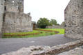 Moat around Desmond Castle. Adare, Ireland.
