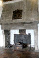 Fireplace in private apartments of Earl & his family at Bunratty Castle. County Clare, Ireland.