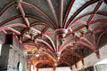 Detail of Tudor type vaulted ceiling in South Solar in Bunratty Castle. County Clare, Ireland.