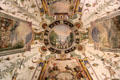 World views on painted ceiling at Uffizi Gallery. Florence, Italy.