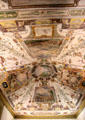 Typical painted ceiling at Uffizi Gallery. Florence, Italy.
