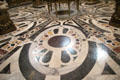 Marble floor in Tribune at Uffizi Gallery. Florence, Italy.