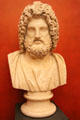 Roman-era bust of Zeus at Uffizi Gallery. Florence, Italy.