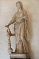Roman-era sculpture of Vestal virgin at Uffizi Gallery. Florence, Italy.