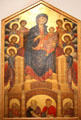 Madonna & Child Enthroned with angels & prophets painting by Cimabue at Uffizi Gallery. Florence, Italy.