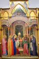 Purification of the Virgin painting by Ambrogio Lorenzetti at Uffizi Gallery. Florence, Italy.