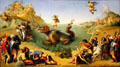 Perseus Freeing Andromeda painting by Piero di Cosimo at Uffizi Gallery. Florence, Italy.