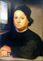 Portrait of a man by Raphael Sanzio at Uffizi Gallery. Florence, Italy.