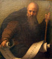St. Anthony Abbot painting by Pontormo at Uffizi Gallery. Florence, Italy.