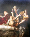 Judith slaying Holofernes painting by Artemisia Gentileschi at Uffizi Gallery. Florence, Italy.