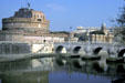 Castel Sant'Angelo or Hadrian's Mausoleum & Ponte Sant'Angelo over River Tiber. Rome, Italy.