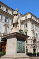 Monument to Vincenzo Gioberti, Italian unification philosopher , on Piazza Carignano. Turin, Italy.