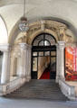 Entrance to Museo Nazionale del Risorgimento Italiano in Palazzo Carignano. Turin, Italy.
