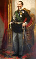 Portrait of Vittorio Emanuele II by G. Camino at Risorgimento Museum in Palazzo Carignano. Turin, Italy.