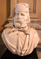 Marble bust of Giuseppe Garibaldi by M. Battaglia at Risorgimento Museum in Palazzo Carignano. Turin, Italy.