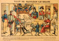 Death of Napoleon on May 5, 1821 graphic at Risorgimento Museum. Turin, Italy.