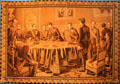 Tapestry of Carlo Alberto signing Albertine Statute granting representative government on March 4, 1848 at Risorgimento Museum. Turin, Italy.