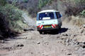 Rough road on game drive near Tsavo National Park. Kenya.