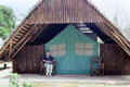Tourist tent under a wooden hut at lodge in Samburu Lodge. Kenya.