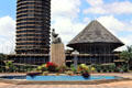 Statue & buildings of Kenyatta Conference Centre in Nairobi. Kenya